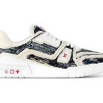 Giày Louis Vuitton Trainer Colored In White Black Best Quality