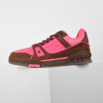 Giày Louis Vuitton LV Trainer Pink Brown Best Quality