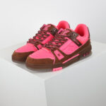 Giày Louis Vuitton LV Trainer Pink Brown Best Quality