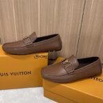 Giày lười Louis Vuitton Monte Carlo Moccassin màu nâu Like Auth