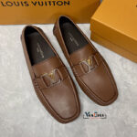 Giày lười Louis Vuitton Monte Carlo Moccassin màu nâu Like Auth